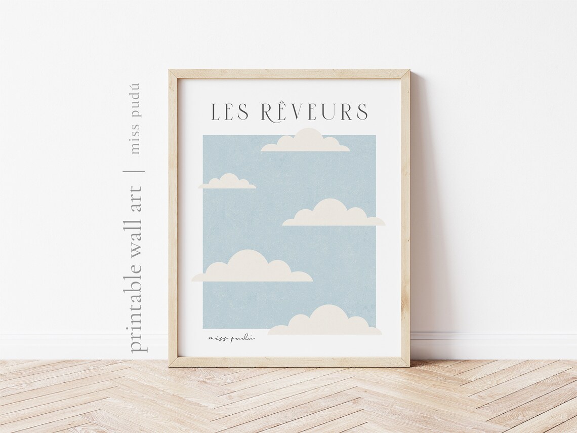 The Dreamers Les Rveurs Abstract Sky Art Print - Image 3