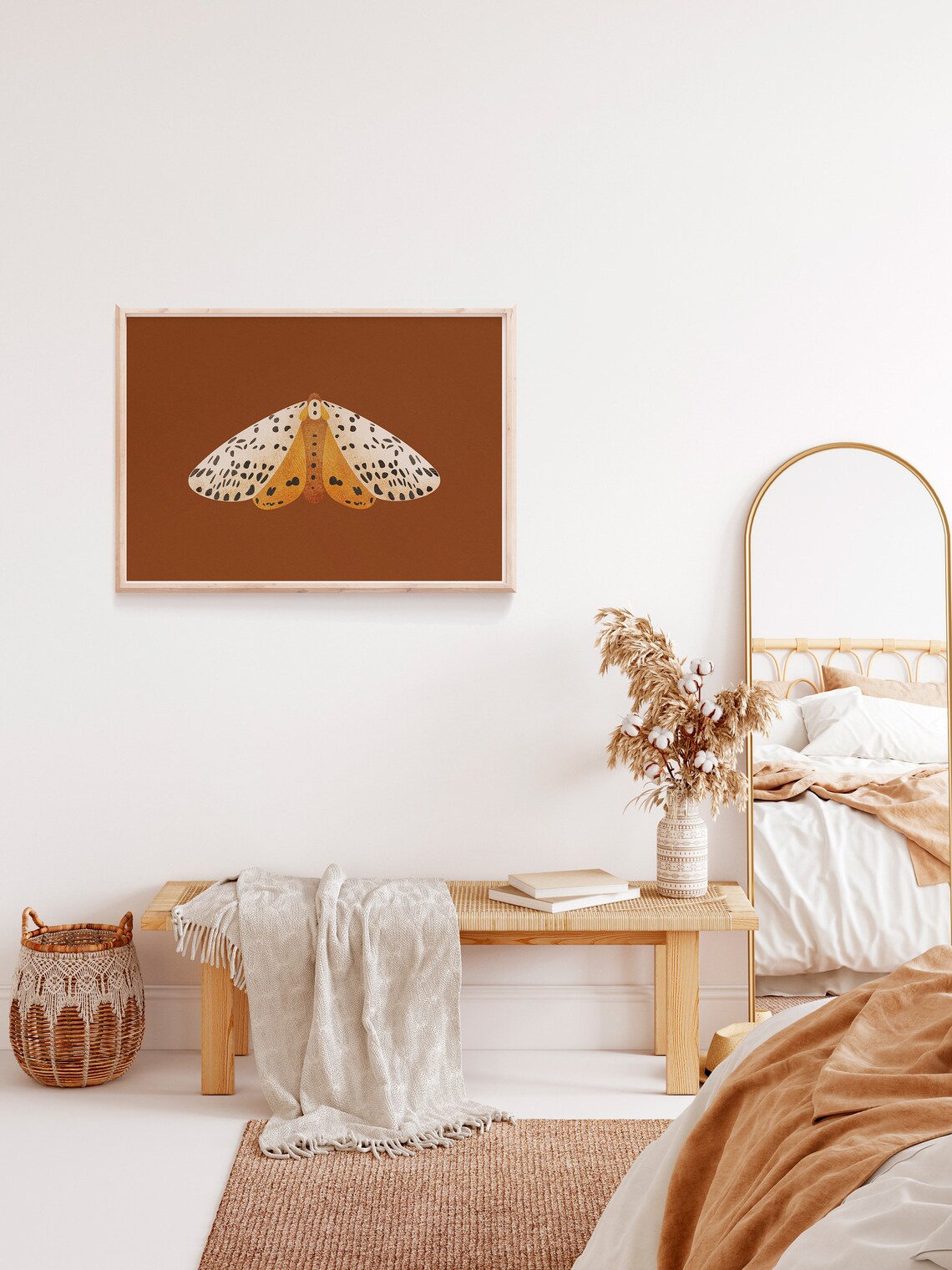Moth Illustration Modern Wildlife Garden Decor Art Print - Image 3