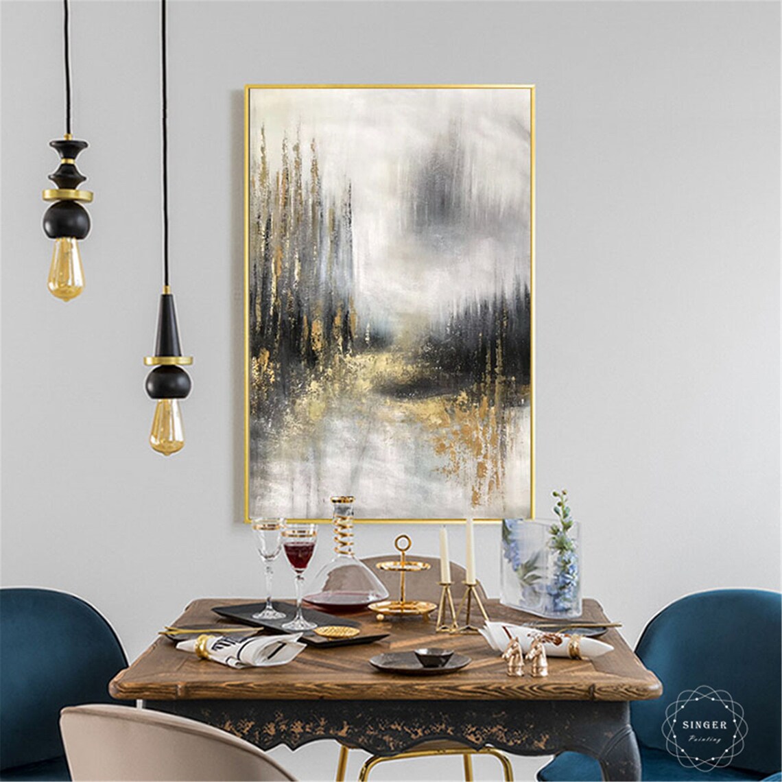 Abstract Painting, Wabi Sabi Modern Art Print - Image 3