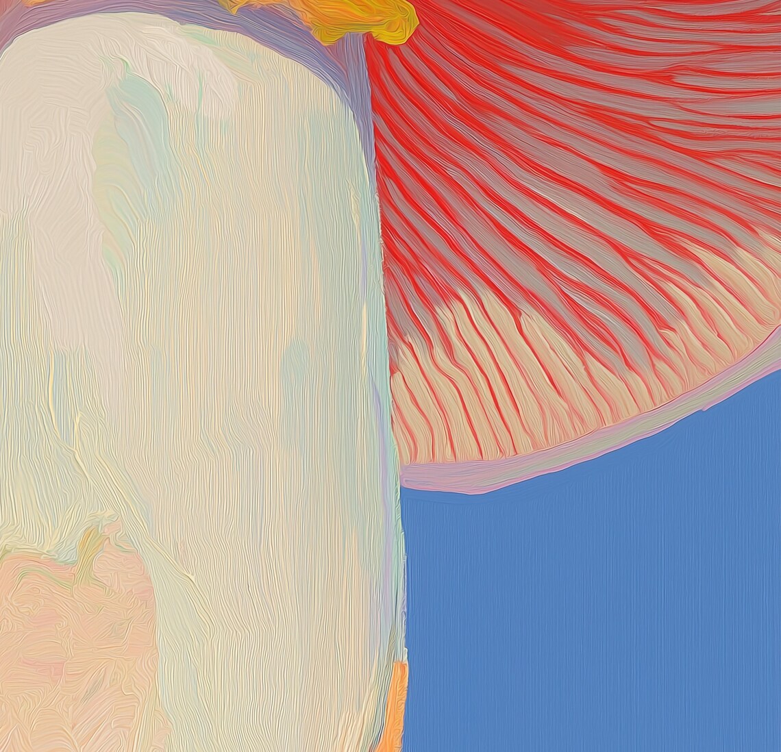 Giant Mushroom Modern Oil Painting Style Art Print - Image 2
