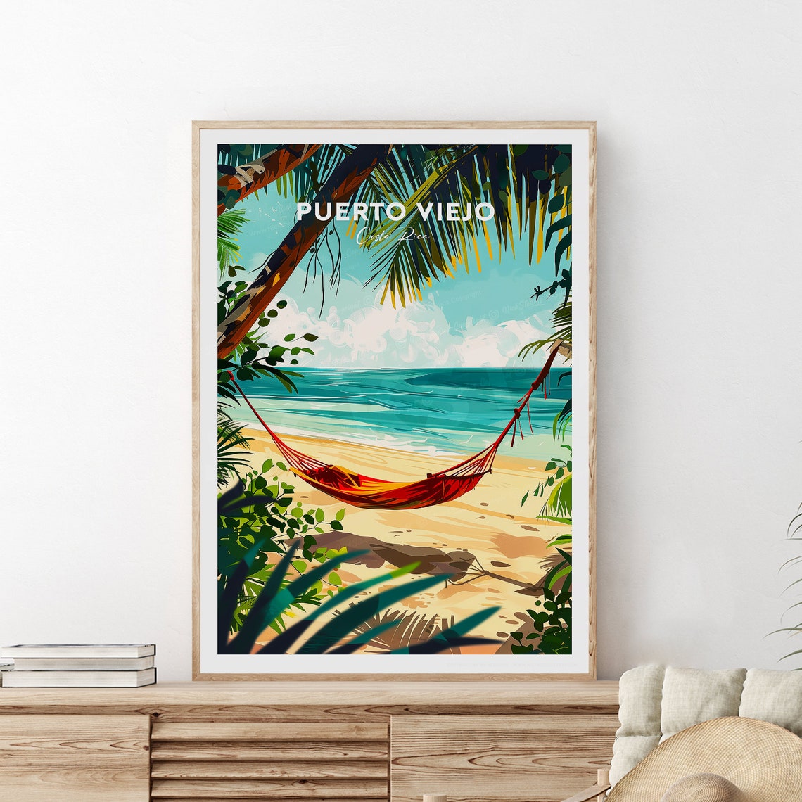 Puerto Viejo Traditional Travel Print Costa Rica Puerto Viejo Poster Puerto Viejo Art Wall Art Puerto Viejo De Talamanca Wall Art