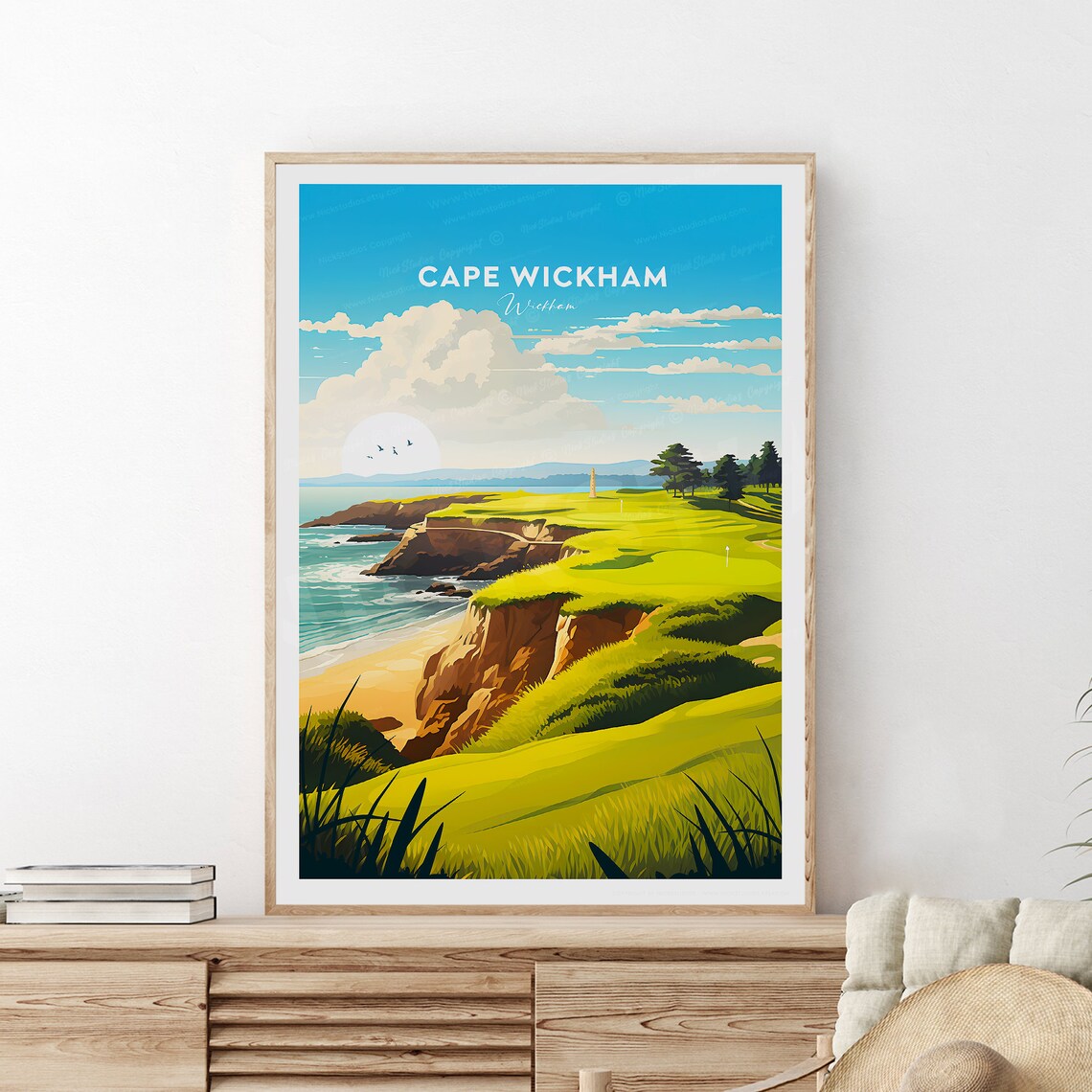 Cape Wickham Golf Links Traditional Print Wickham