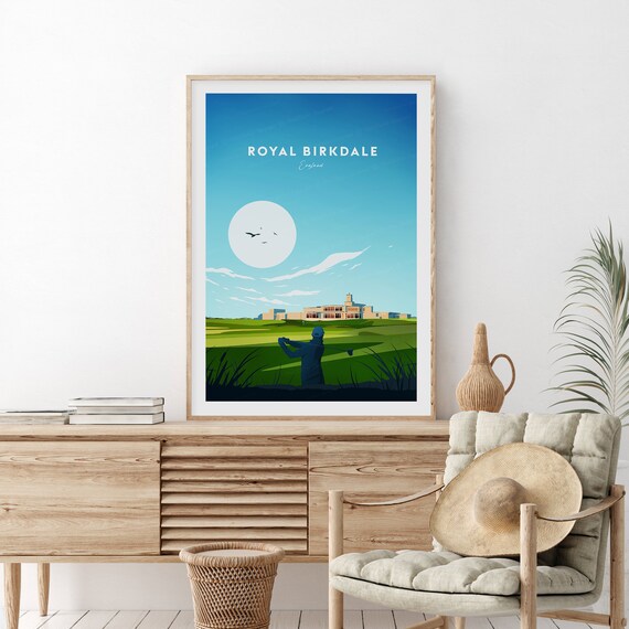 Royal Birkdale Traditional Print Golf Course Royal Birkdale Poster Royal Birkdale Print Golf Print Birthday