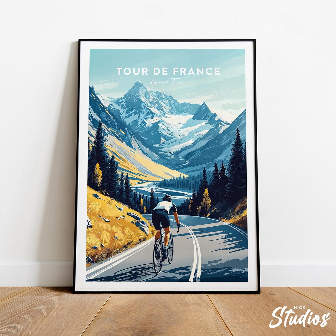 Tour De France Traditional Print Grand Tour Tour De France Poster France Cycling Poster Cycling Print Cycling Wall Art Wedding Gift