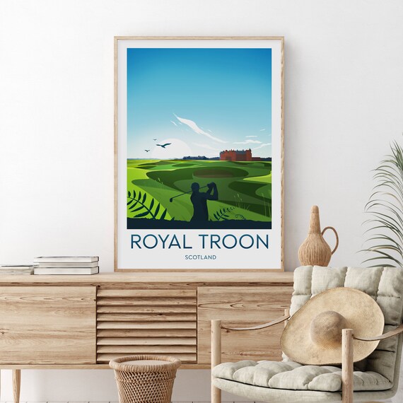 Royal Troon Golf Club Print Scotland Royal Troon Poster Royal Troon Print Birthday