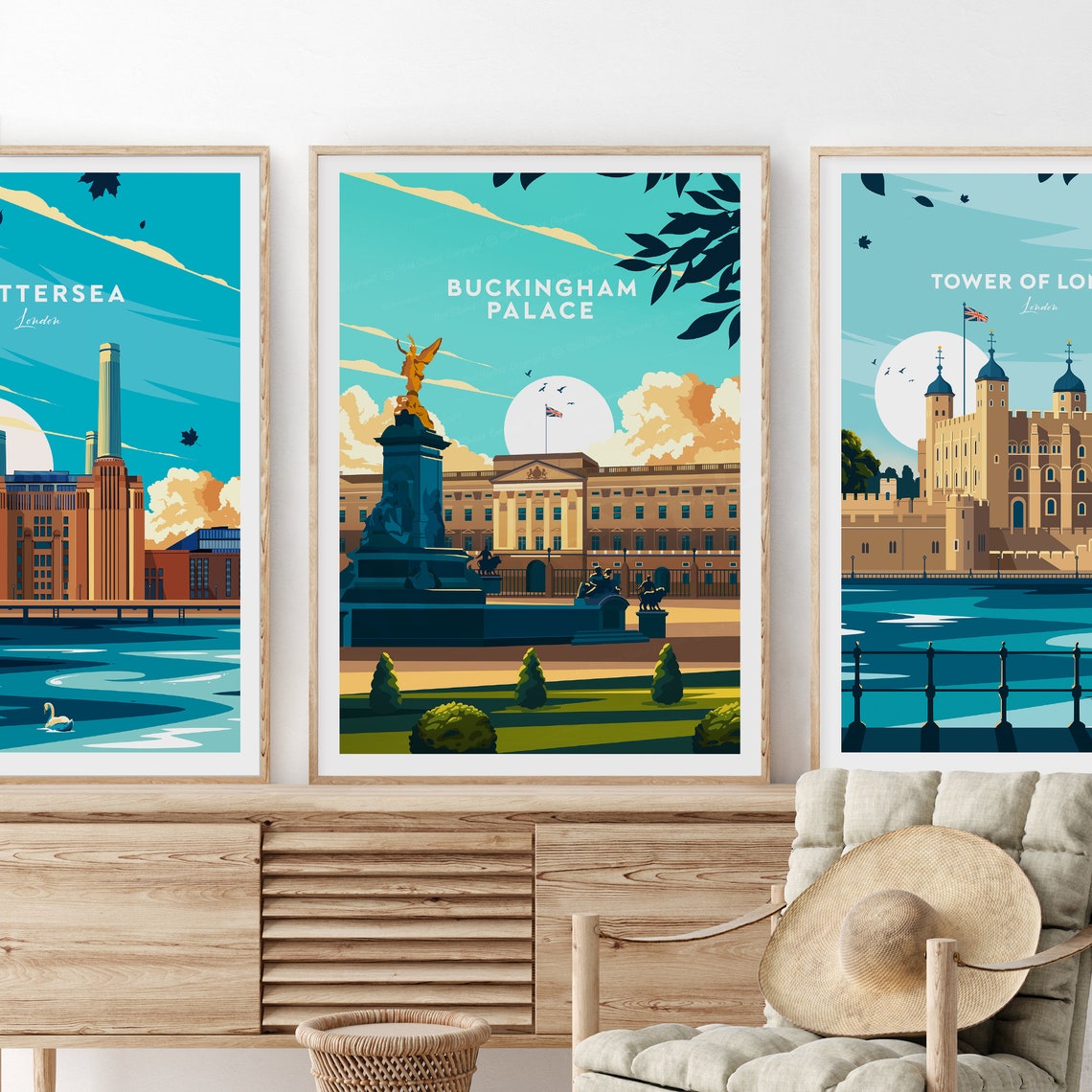 Buckingham Palace London Royal Residence Memorial View Poster - Image 2