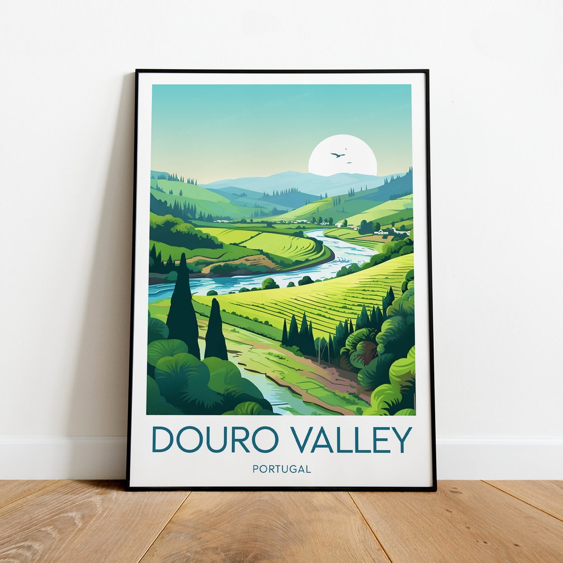 Douro Valley Portugal Terraced Vineyards along the River Poster