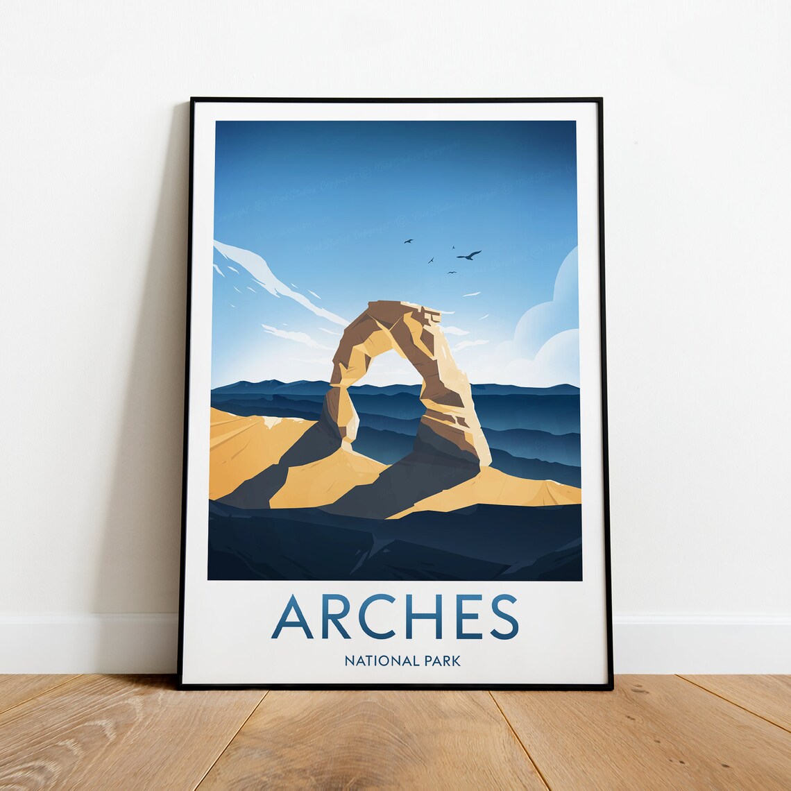 Arches National Park Sandstone Arch Desert Landscape Travel Poster - Image 2