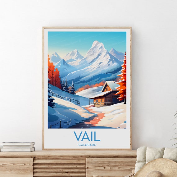 Vail Ski Print Colorado Vail Poster Wedding Gift Birthday