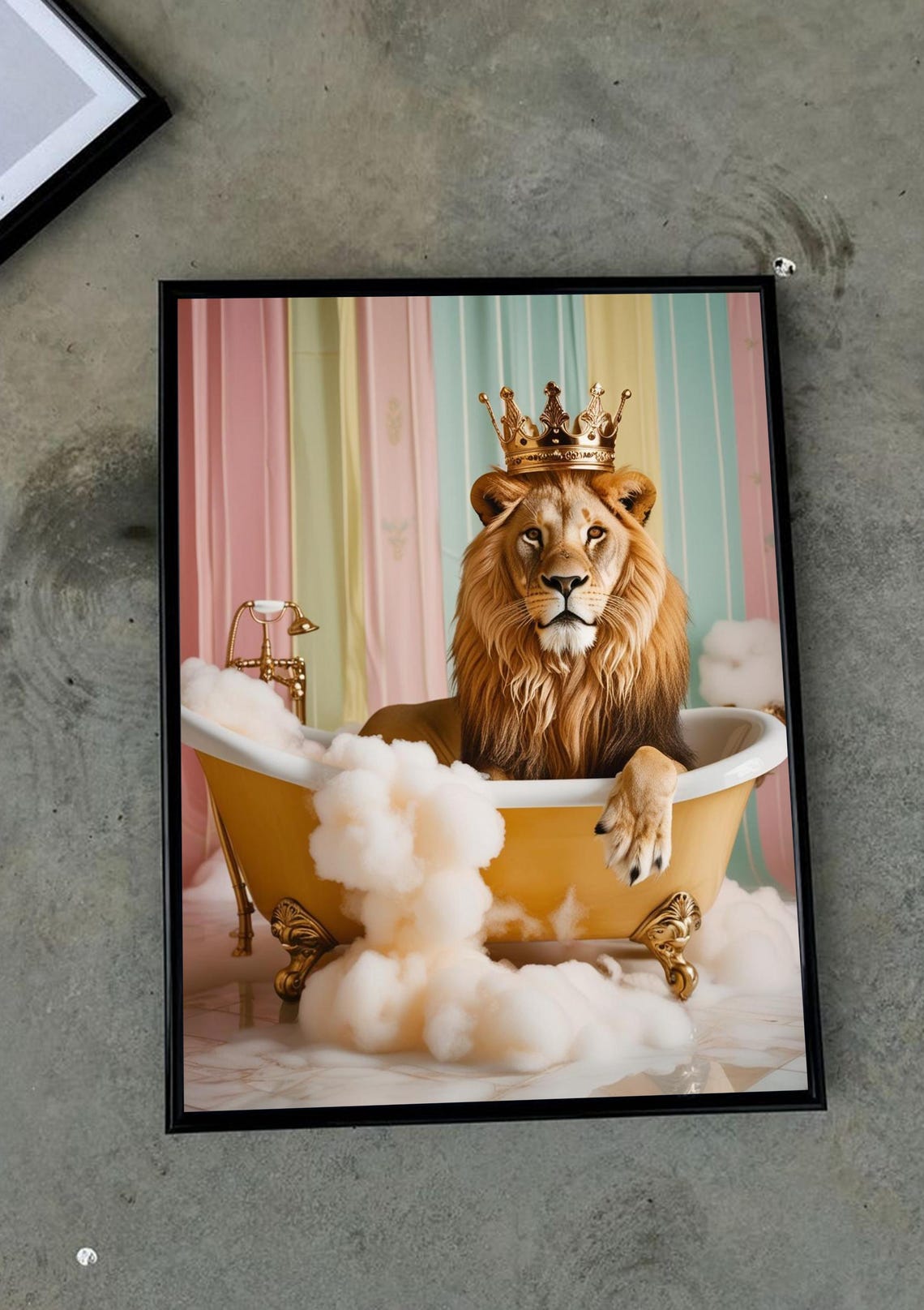 Majestic Lion, Vintage Safari Jungle Decor Print - Image 2