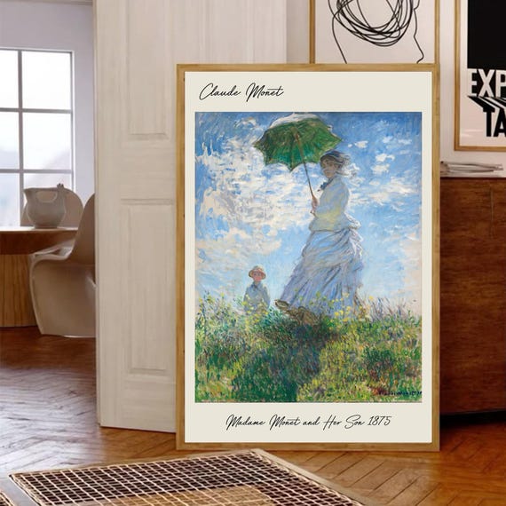Claude Monet, Madame Monet and Her Son, Vintage Print