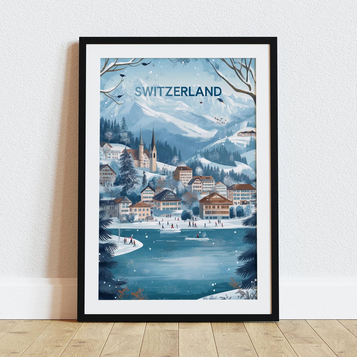 Switzerland Travel Poster Zurich Switzerland Wall Art Travel Print Switzerland Travel Art Switzerland Wall Art