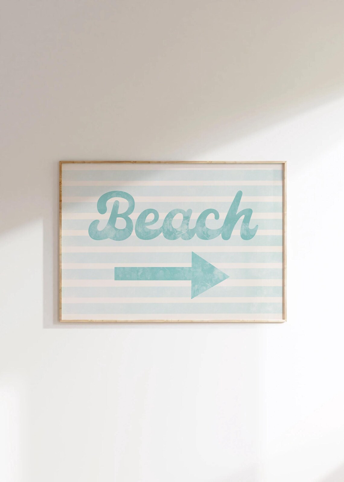 Beach Sign Wall Art Above Bed Horizontal Coastal Cowgirl Decor Blue Text College Dorm Room Trendy Teen Girl Bedroom Prints