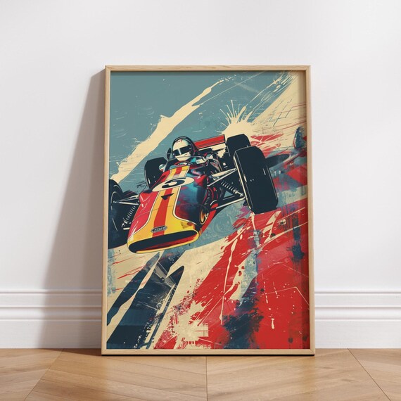 Vintage Racing Art Print Matte Vertical Posters Car Enthusiast Decor Retro Motorsport Wall Gift For Him Ideas
