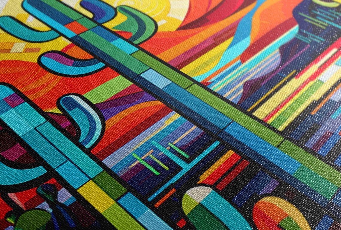 Southwest Symmetry Geometric Art Print, Modern Abstract - Image 3
