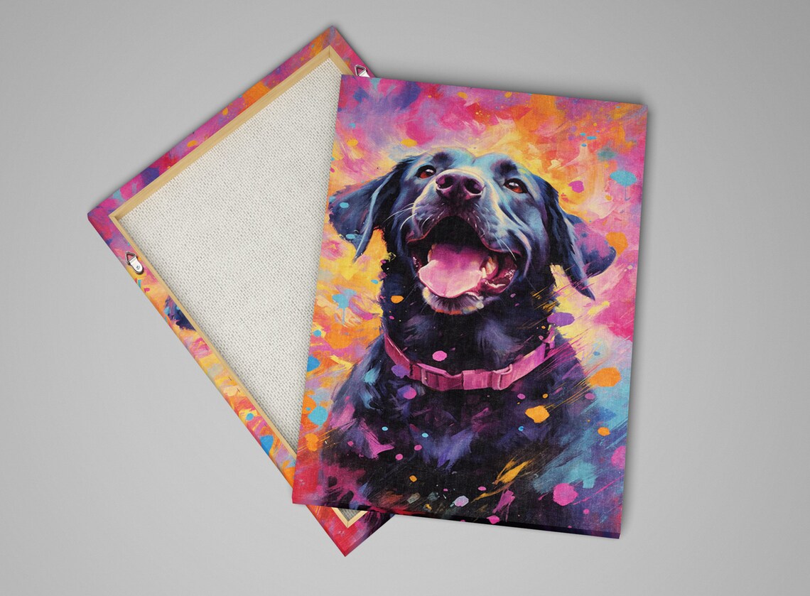 Black Labrador Portrait Painting, Dog Art Print - Image 5