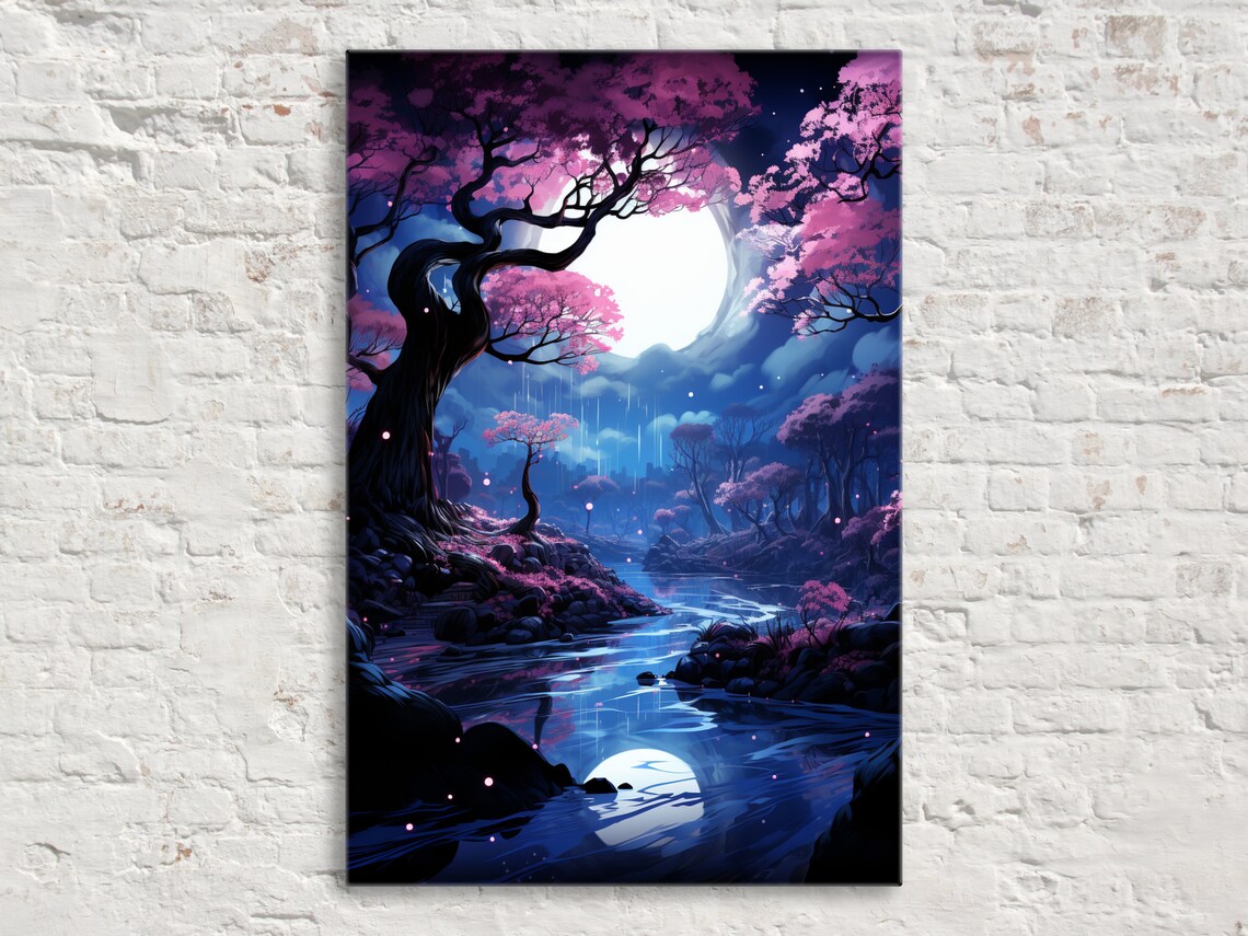 Ethereal Forest Escape, Nature Landscape Art Print