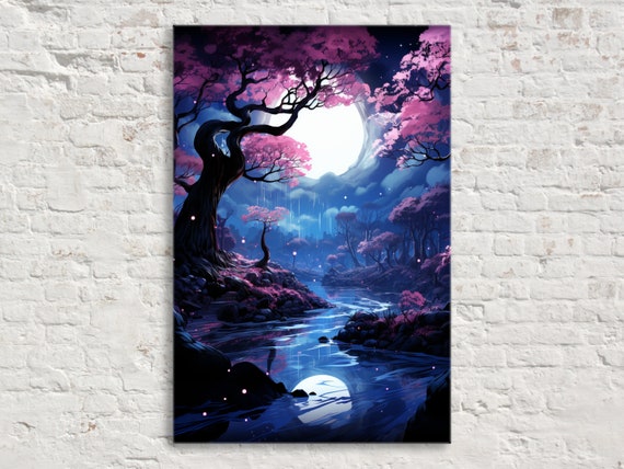 Ethereal Forest Escape, Nature Landscape Art Print