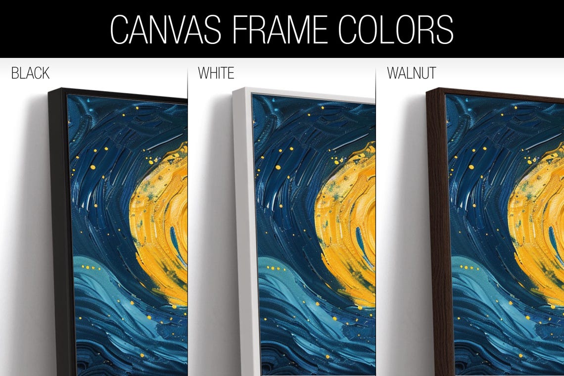 Starry Night Panorama Dreamy Wall Print Framed Or Unframed Long Horizontal Gallery Wrapped Ready To Hang Extra Large Wall Art - Image 2