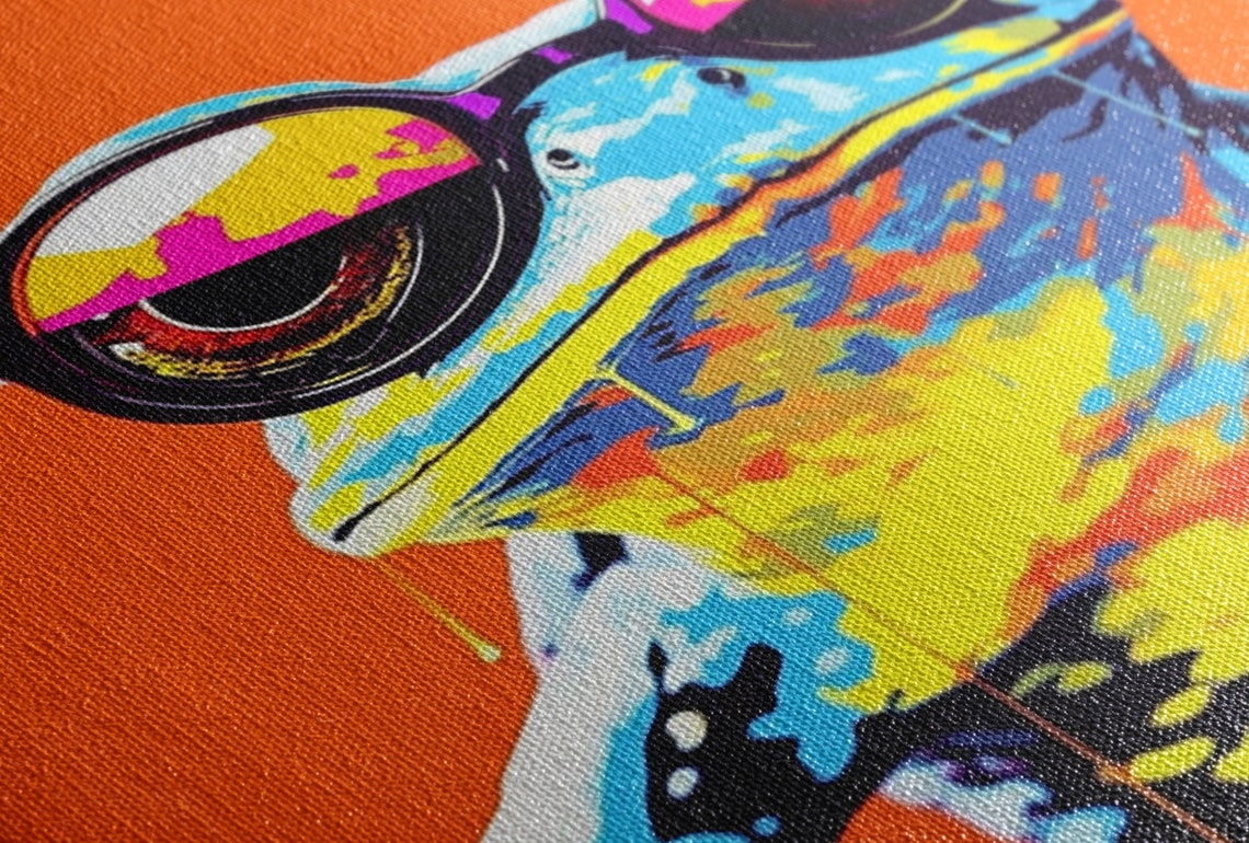 Funny Frog Sunglasses Pop Art Orange Background Cool Wall Poster - Image 3