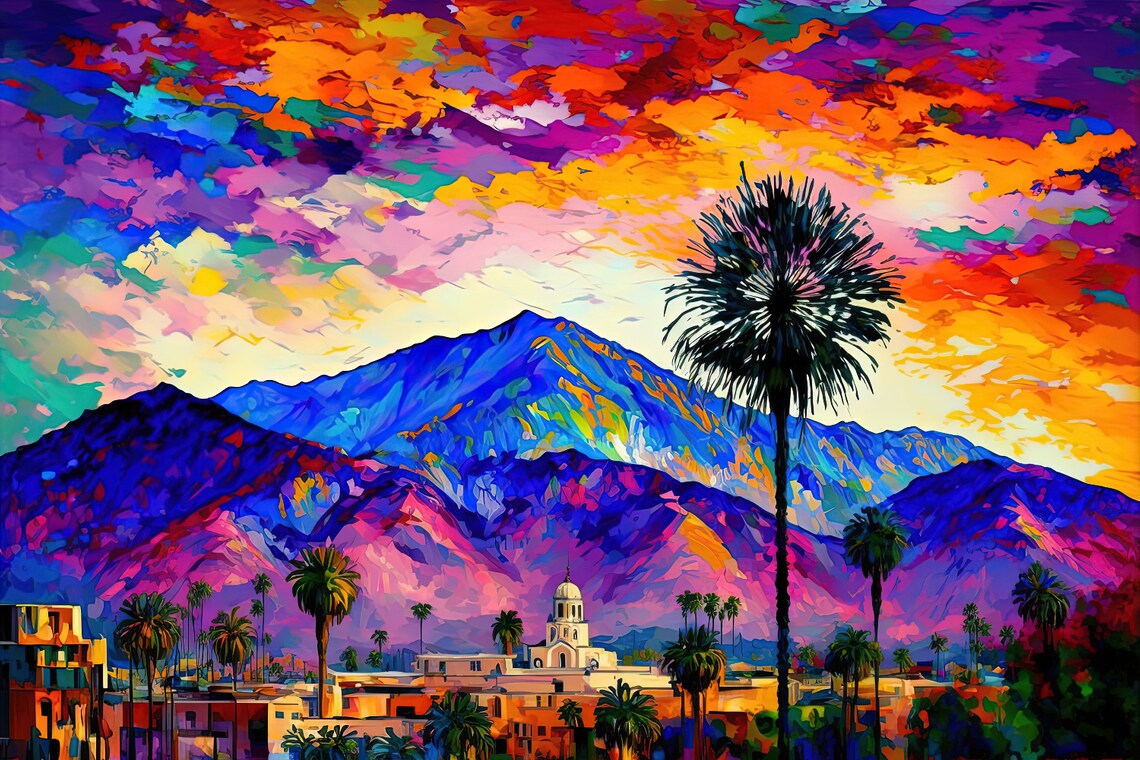 Palm Springs Print, California Landscape Art Print - Image 5