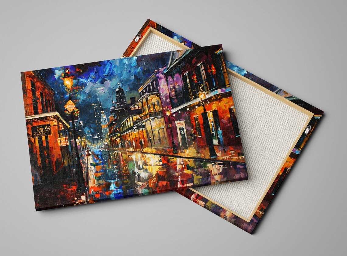 New Orleans Nightscape, Bourbon Street Travel Poster - Image 3