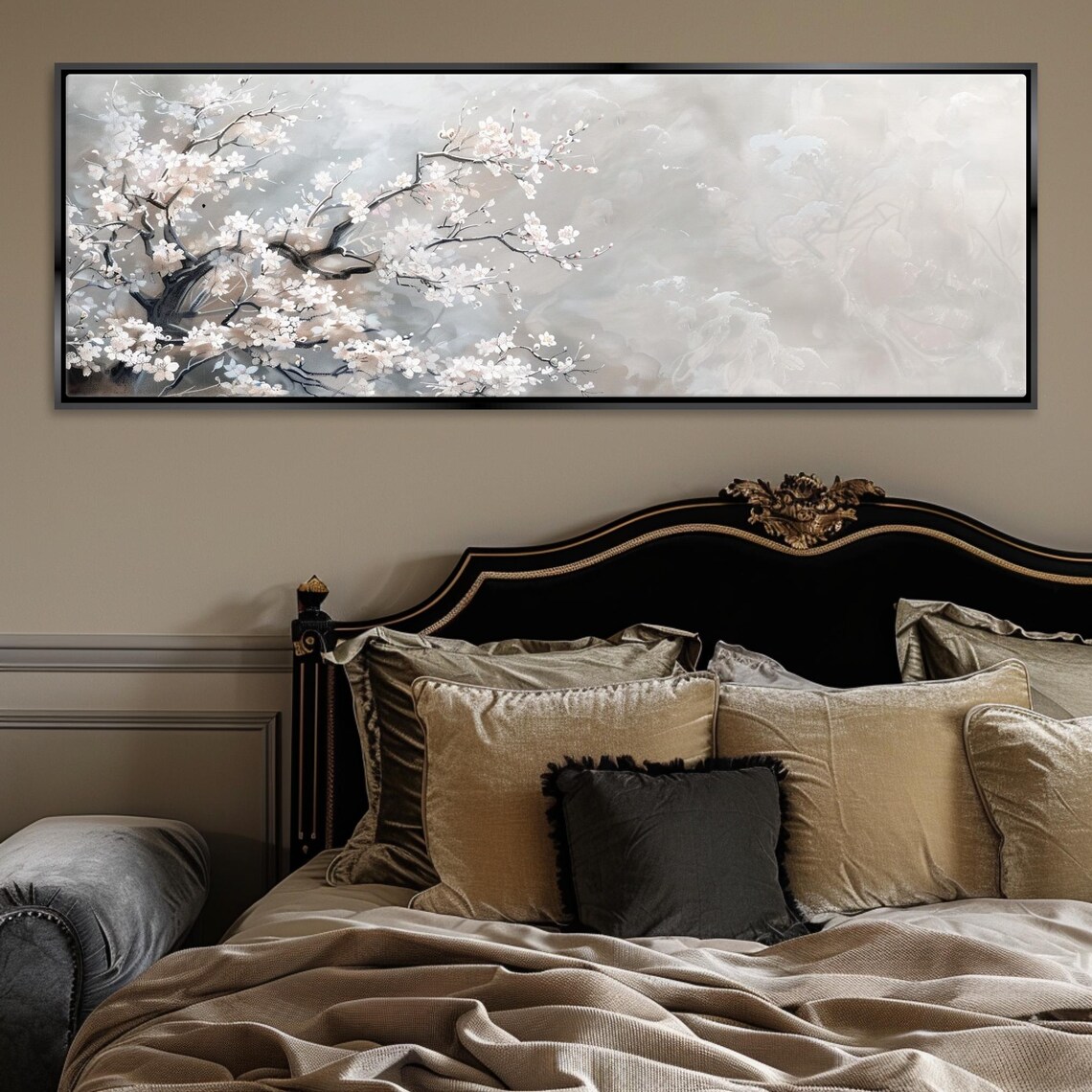 Japanese Cherry Blossom Art Print, Panoramic Style - Image 3
