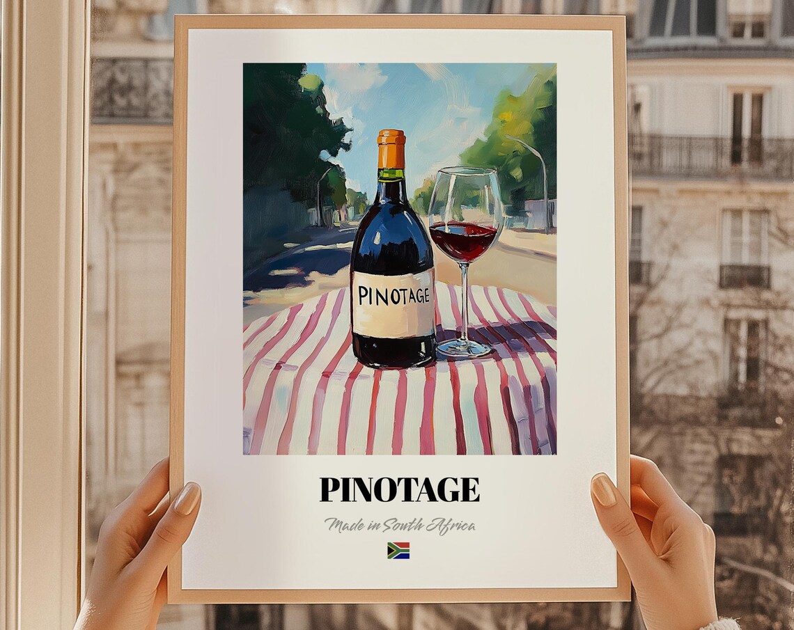 Pinotage South African Tea Poster Bar Dcor Wall Art Africa Friend Kitchen