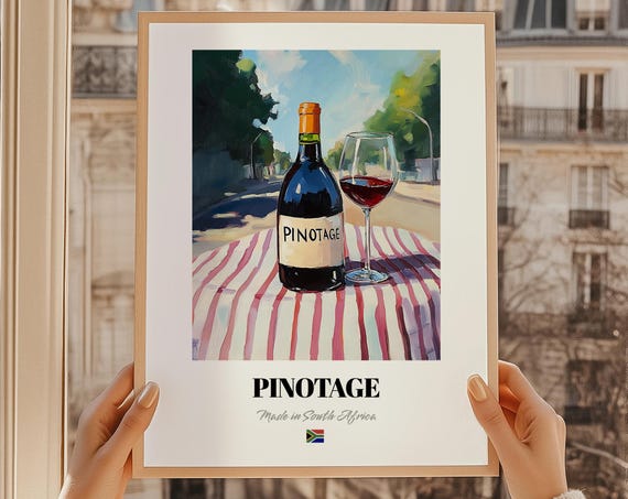 Pinotage South African Tea Poster Bar Dcor Wall Art Africa Friend Kitchen