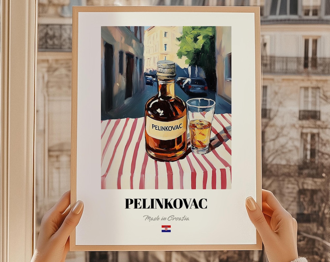 Pelinkovac Croatian Spirit Travel Poster, Dining Room
