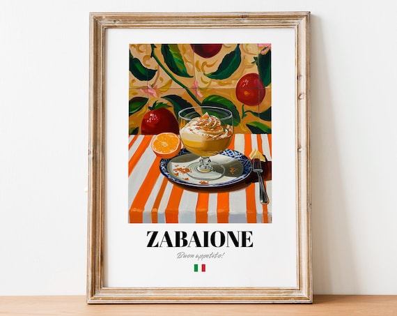 Sweet Silky Zabaione Creamy Custard Citrus Italian Dessert Poster