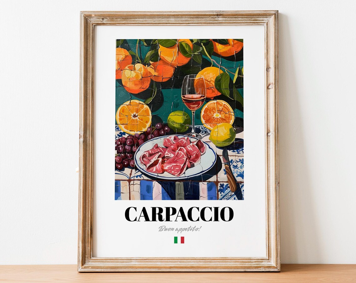 Carpaccio Italian Appetizer, Food Enthusiast Decor