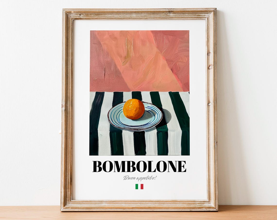 Italian Bombolone Print Sweet Pastry Decor For Dessert Aficionados