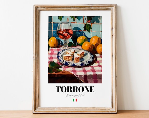 Torrone Italian Nougat Vintage Kitchen Sweet Treat Food Art Poster