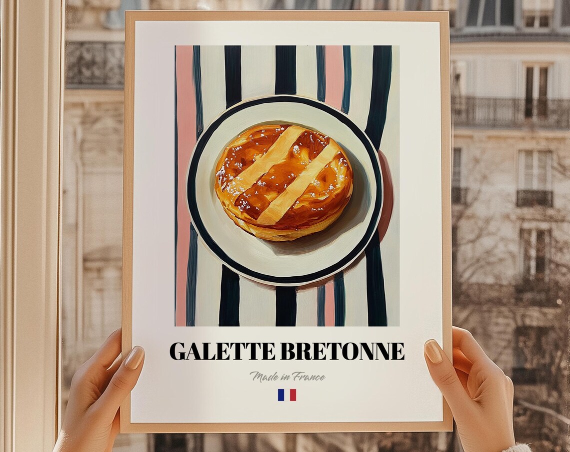 Galette Bretonne French Butter Cake Made in France Kitchen Poster