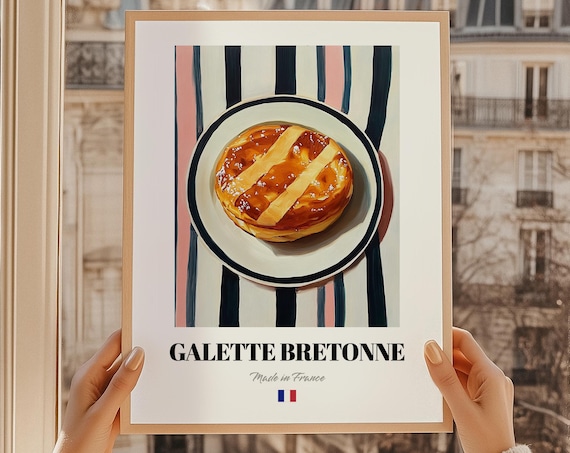 Galette Bretonne French Butter Cake Made in France Kitchen Poster