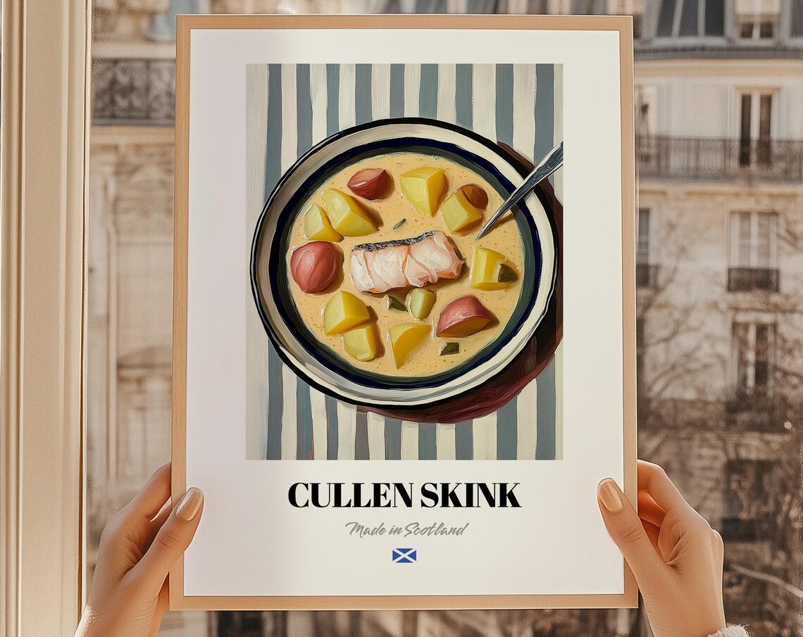 Cullen Skink Scottish Smoked Haddock Soup Traditional Dish Food Poster