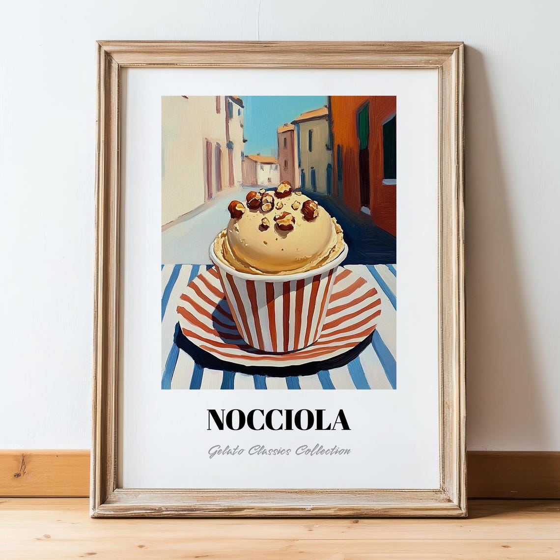 Nocciola Italian Gelato Print Poster Painting Dining Room Wall Art