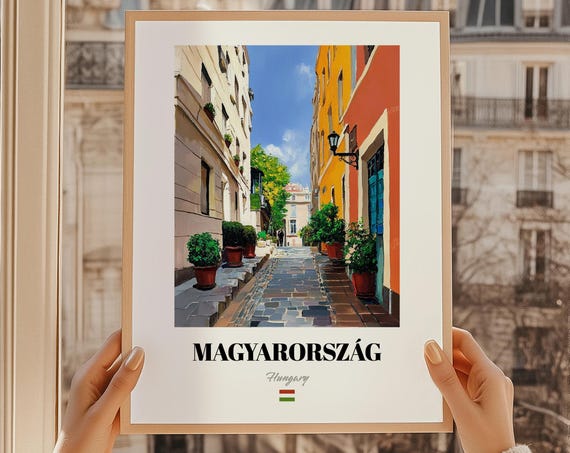 Magyarorszg Hungary Wall Decor Oil Painting Reproduction Print Hungarian Friend Gift Living Room Art