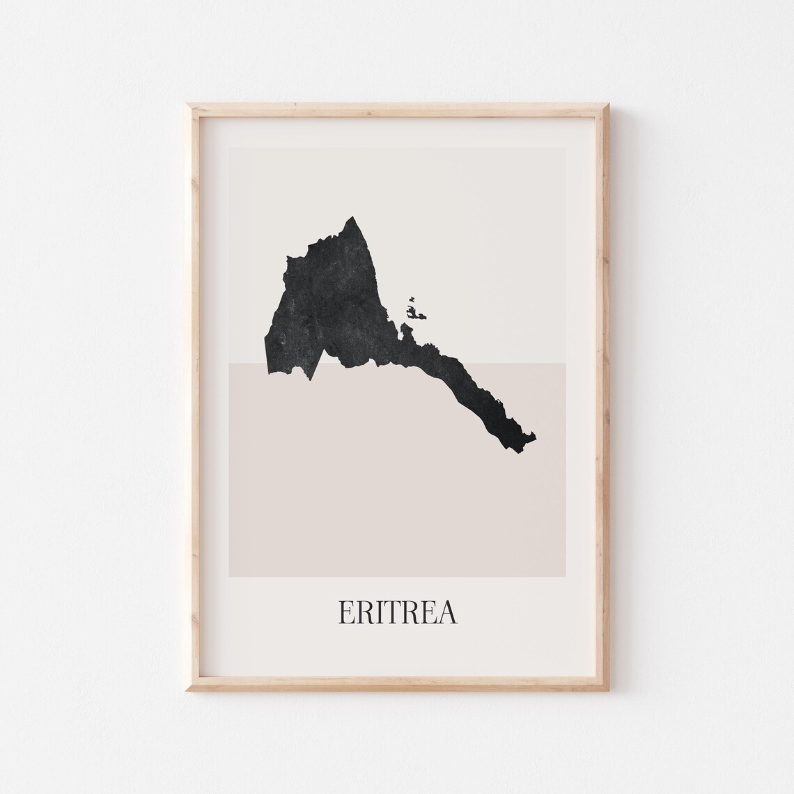 Eritrea Map Poster Print Minimalist Boho Wall Art Decor For Home Or Gift