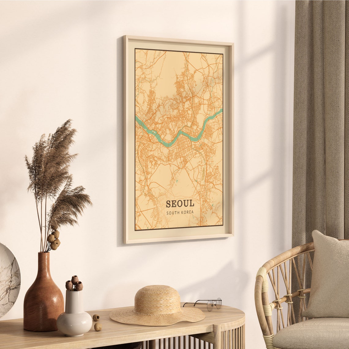 Seoul Map Poster Seoul Wall Art Seoul City Map Map Of Seoul Seoul Map Print Seoul Poster Seoul South Korea Seoul Print - Image 3