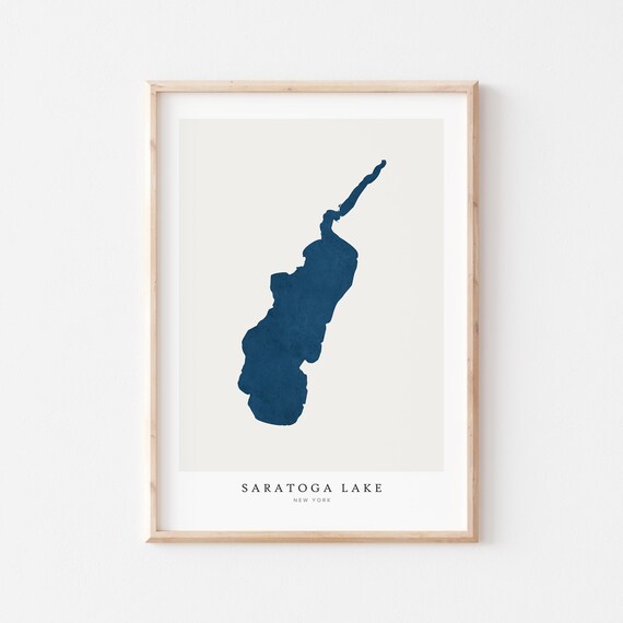 Saratoga Lake Print Poster Art Wall Map House New York