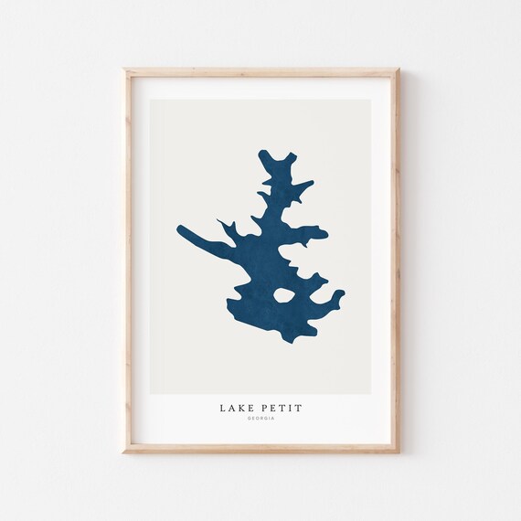 Lake Petit Print Poster Art Wall Map House Gift Georgia