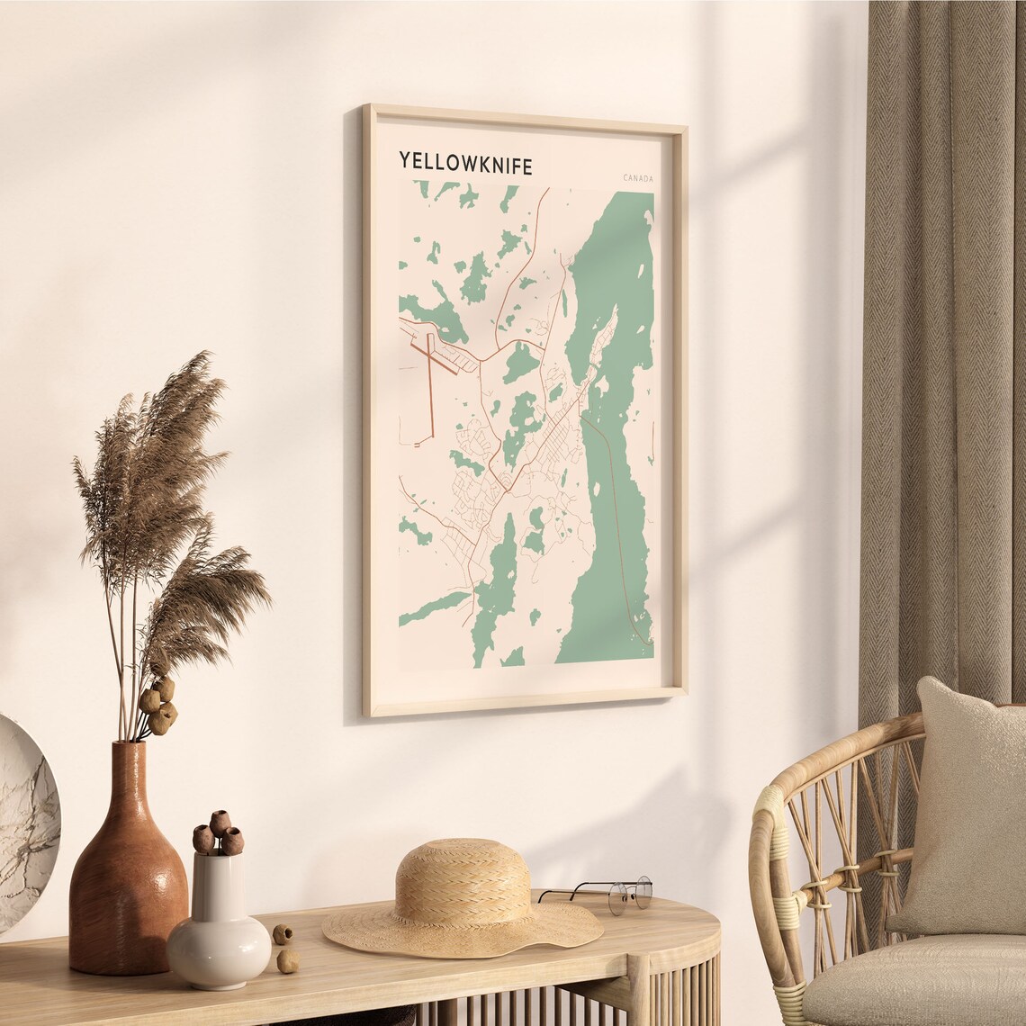 Yellowknife Map Poster, Canada Travel Poster - Image 3