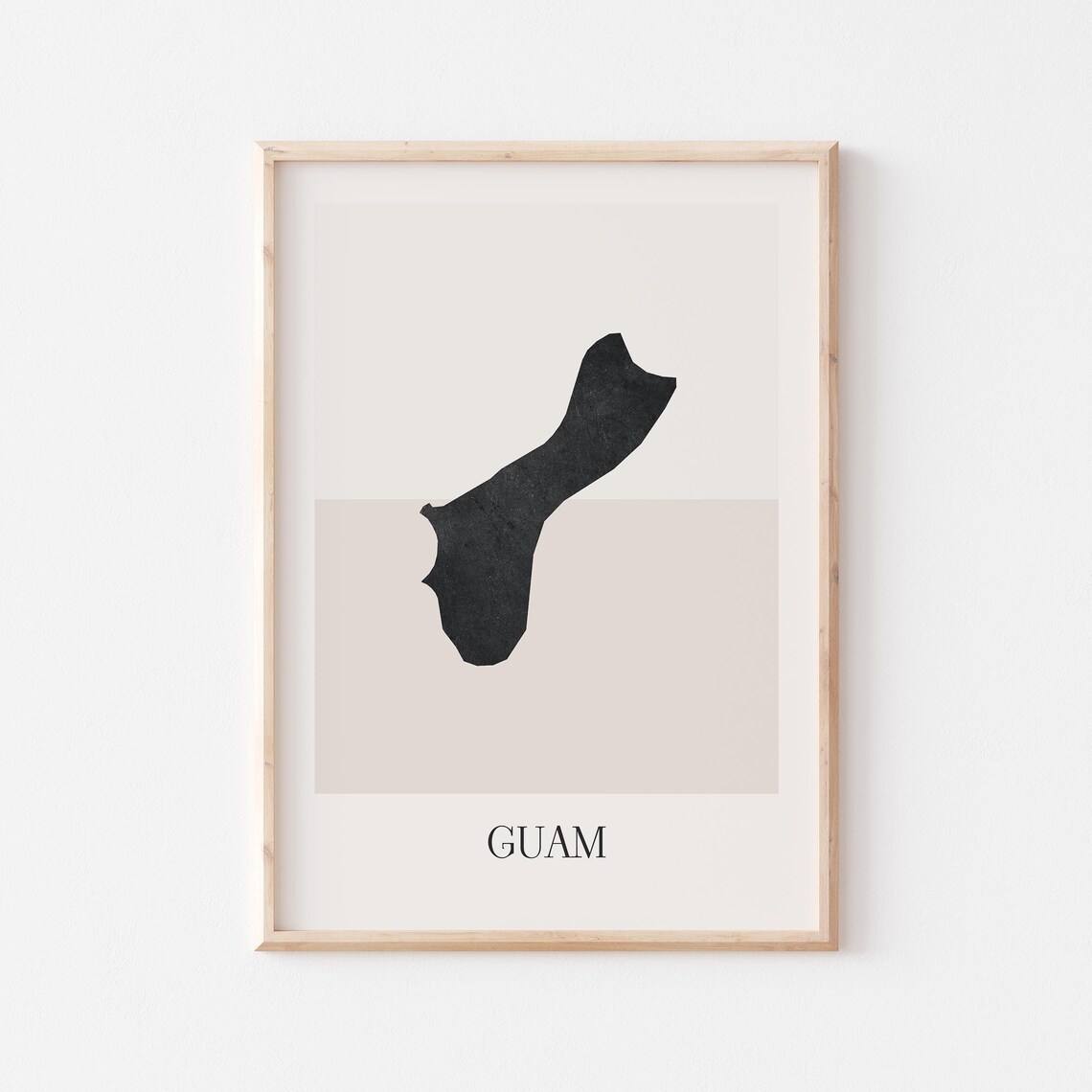 Guam Map Poster Print Minimalist Boho Wall Art Decor For Home Or Gift