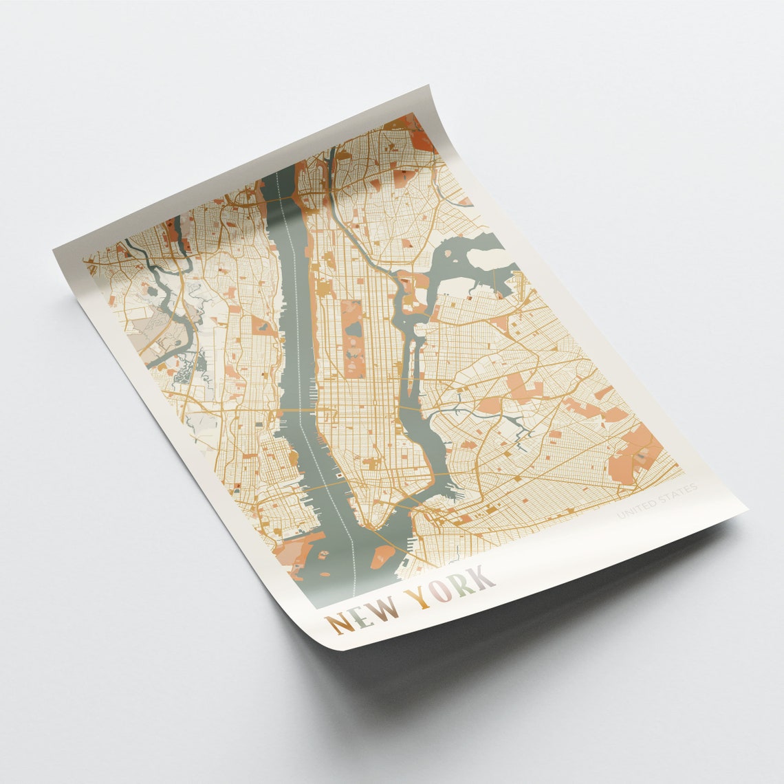 New York Map Poster New York Wall Art New York City Map Map Of New York New York Print New York Travel New York Usa Boho Wall Art - Image 2