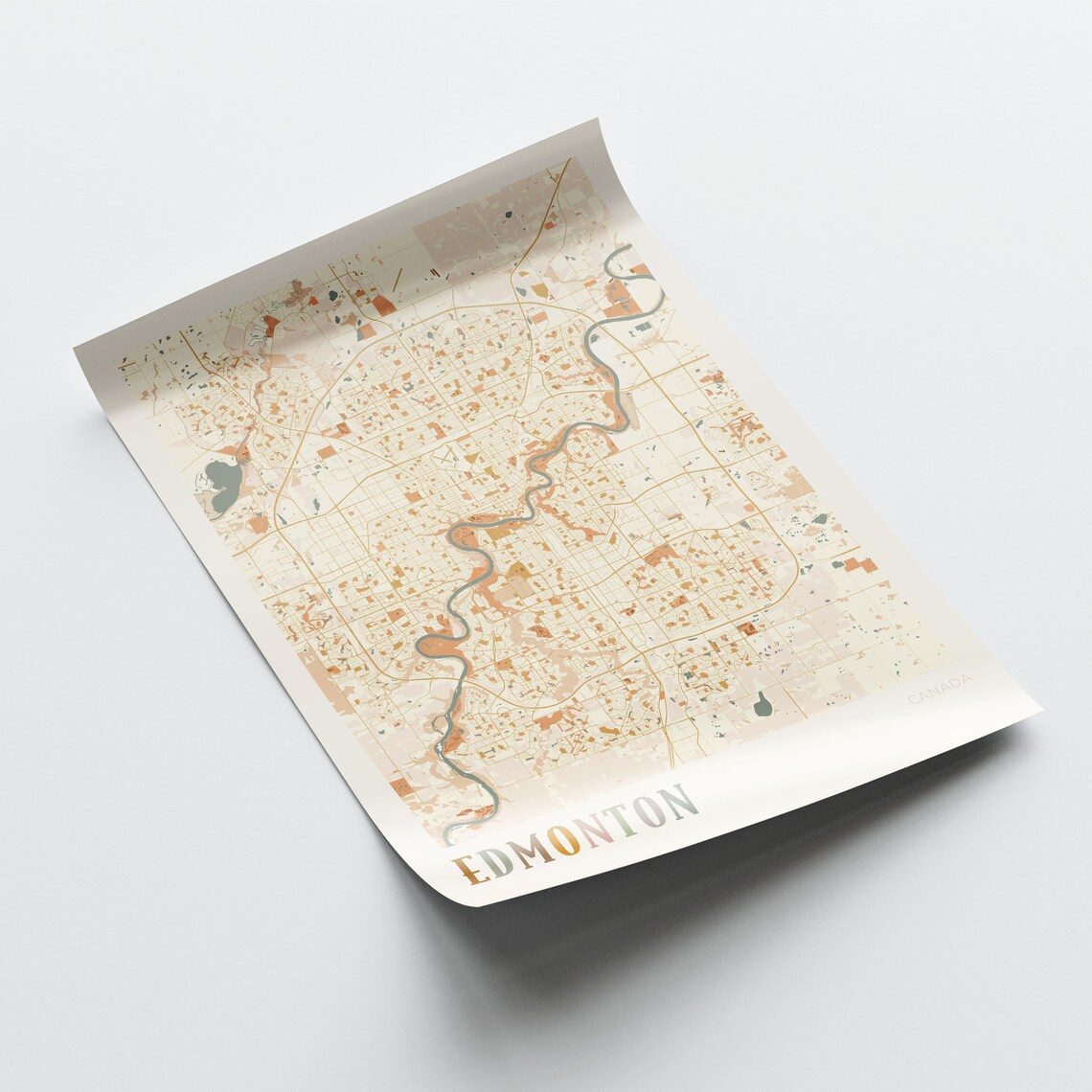 Edmonton Map Poster, Boho Canada Travel Art Print - Image 2