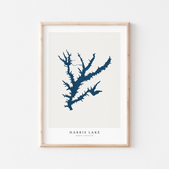 Harris Lake Map Poster, North Carolina