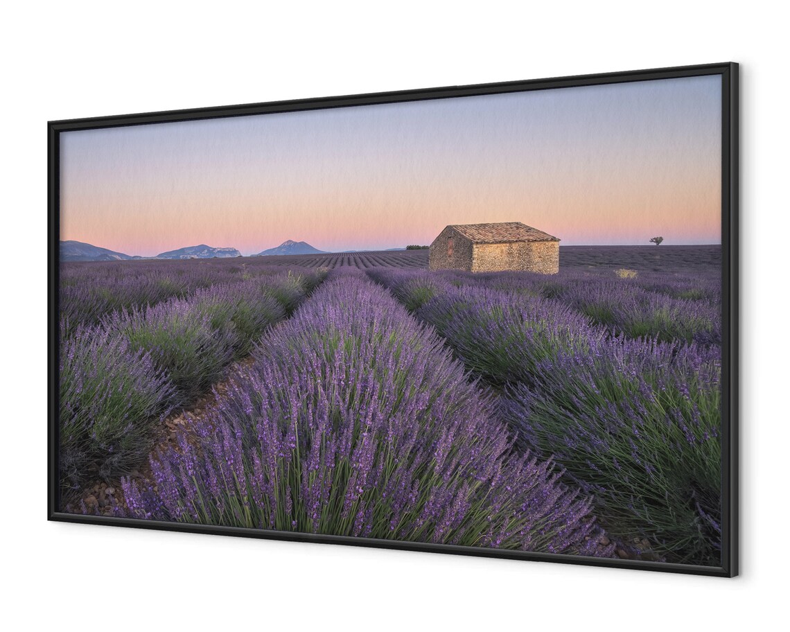 Provence Lavender Rows Dusk Pink Sky Stone Hut France Poster - Image 4