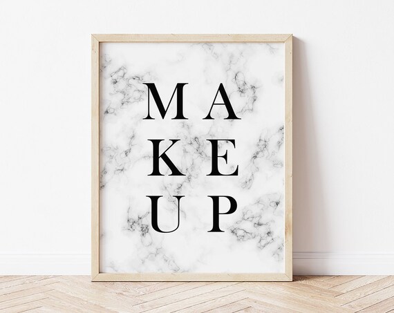 Makeup Marble Beauty Wall Decor Art Print